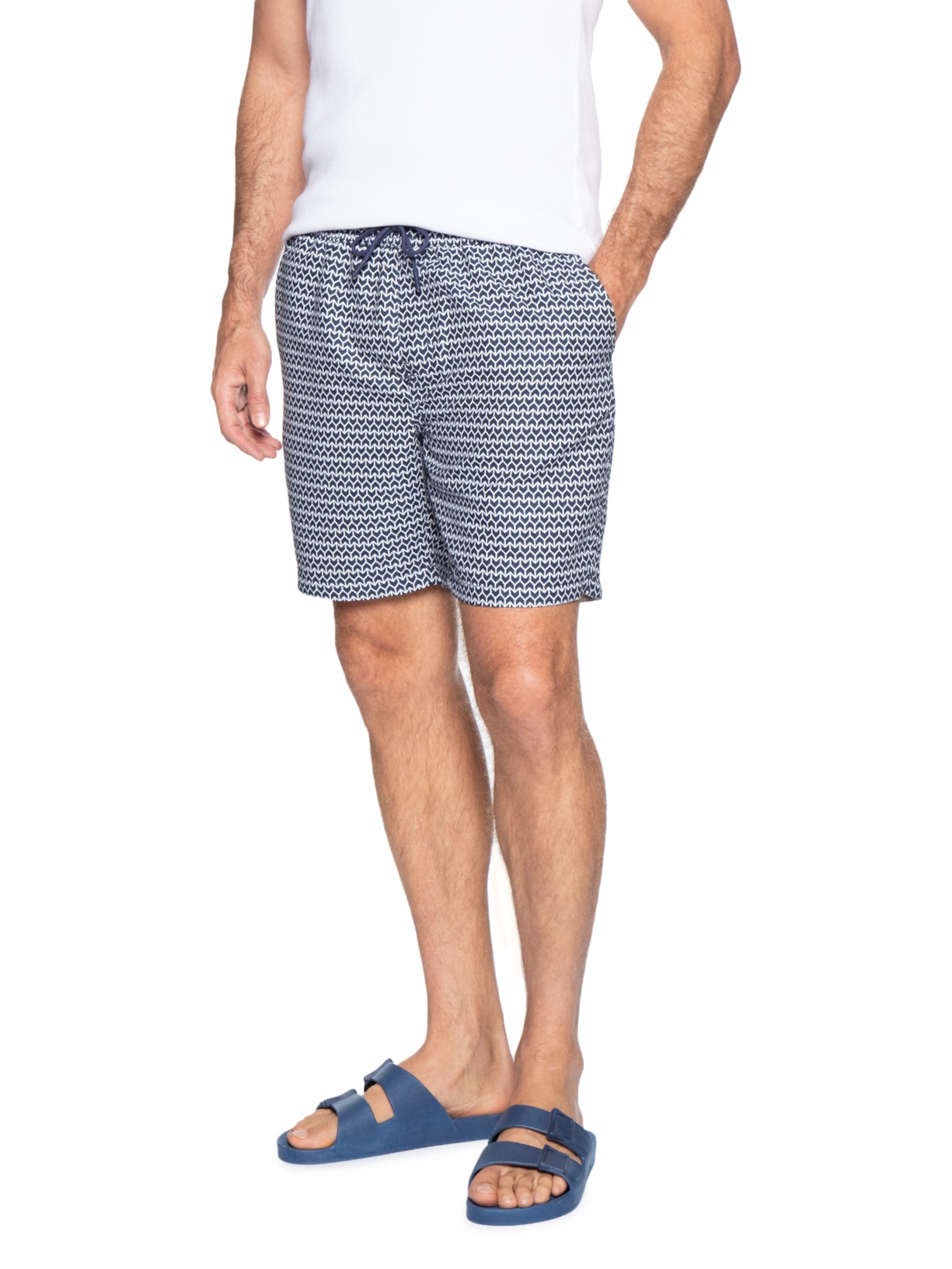 Short Masculino Beachwear Estampado Azul '2 Essential