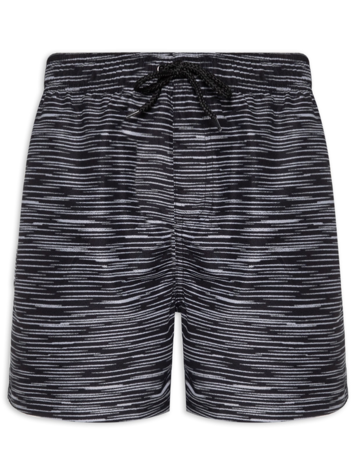 Short Masculino Beachwear Estampado - Preto