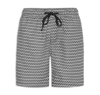 Short Masculino Beachwear Estampado - Preto
