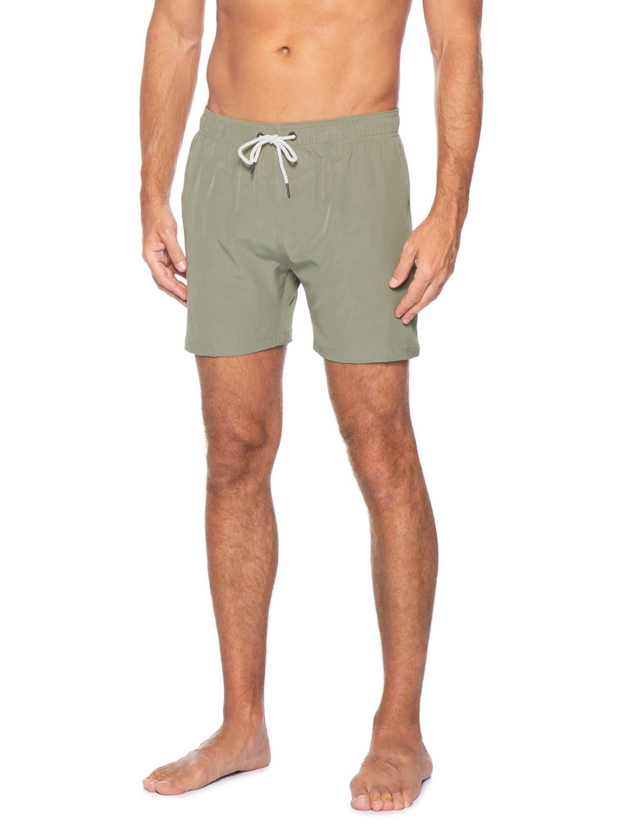 Short Masculino Beachwear Estampado Verde Basiq Men