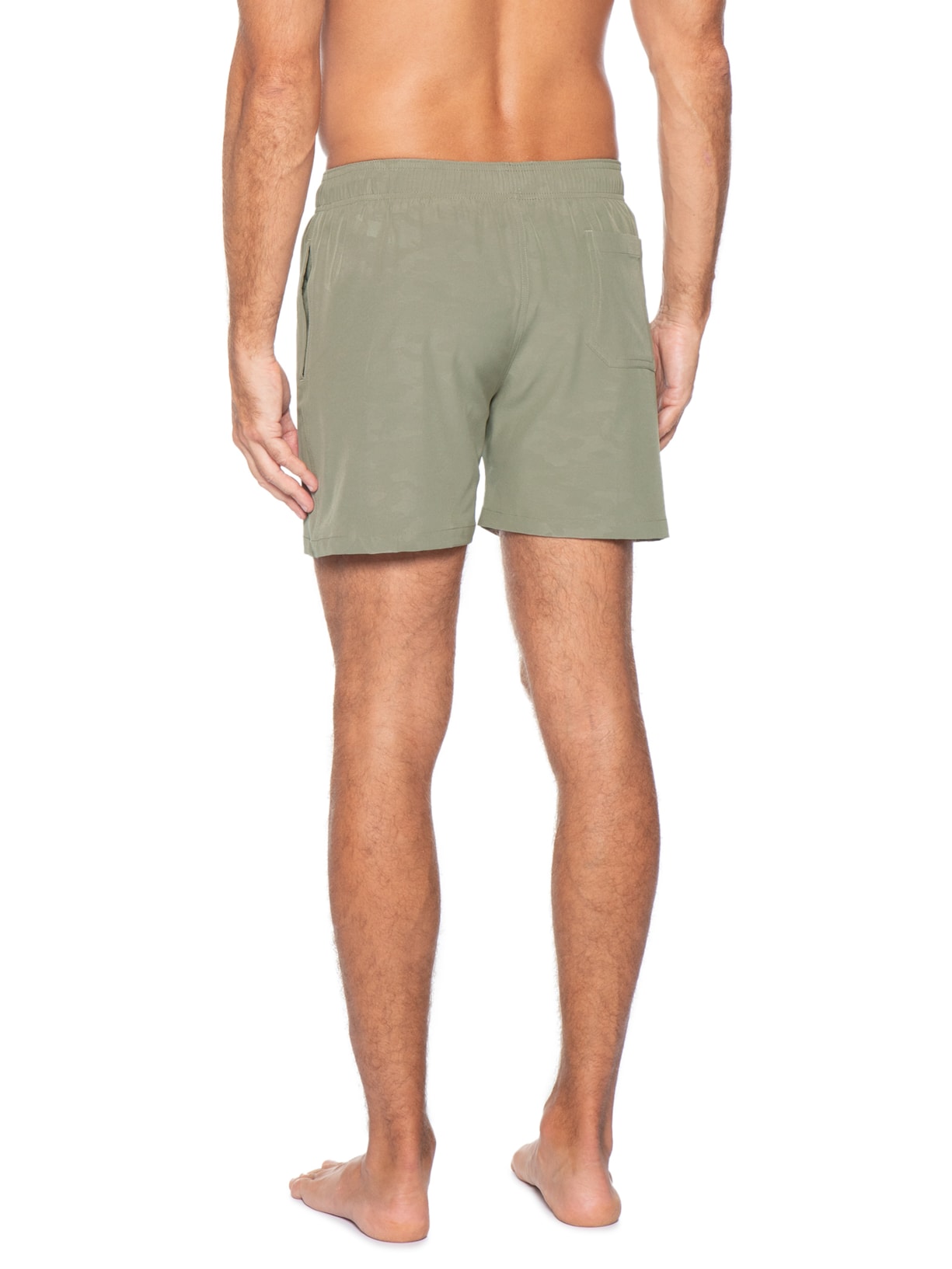 Short Masculino Beachwear Estampado Verde Basiq Men