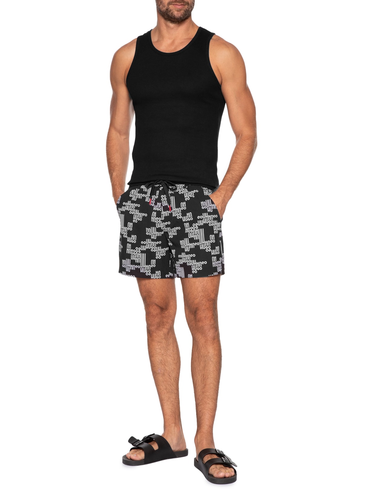 Short Masculino Beachwear Hvar Preto Hugo