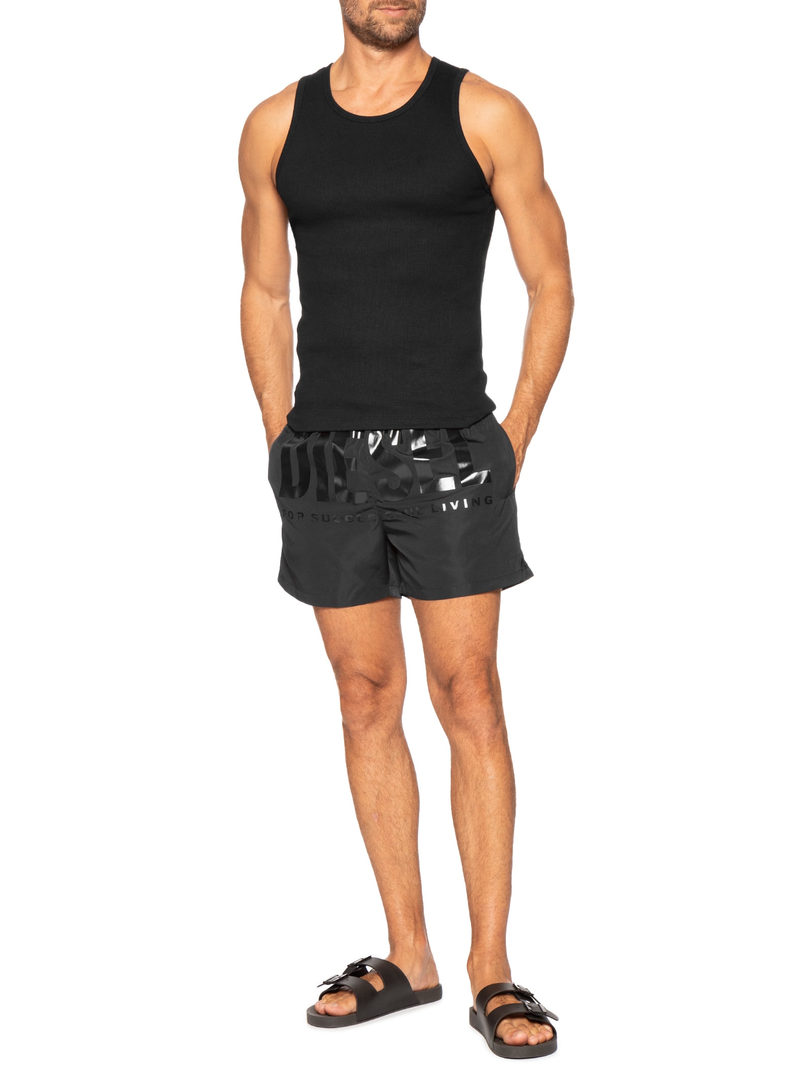 Short Masculino Beachwear Ken-37-D-Box - Preto - Diesel