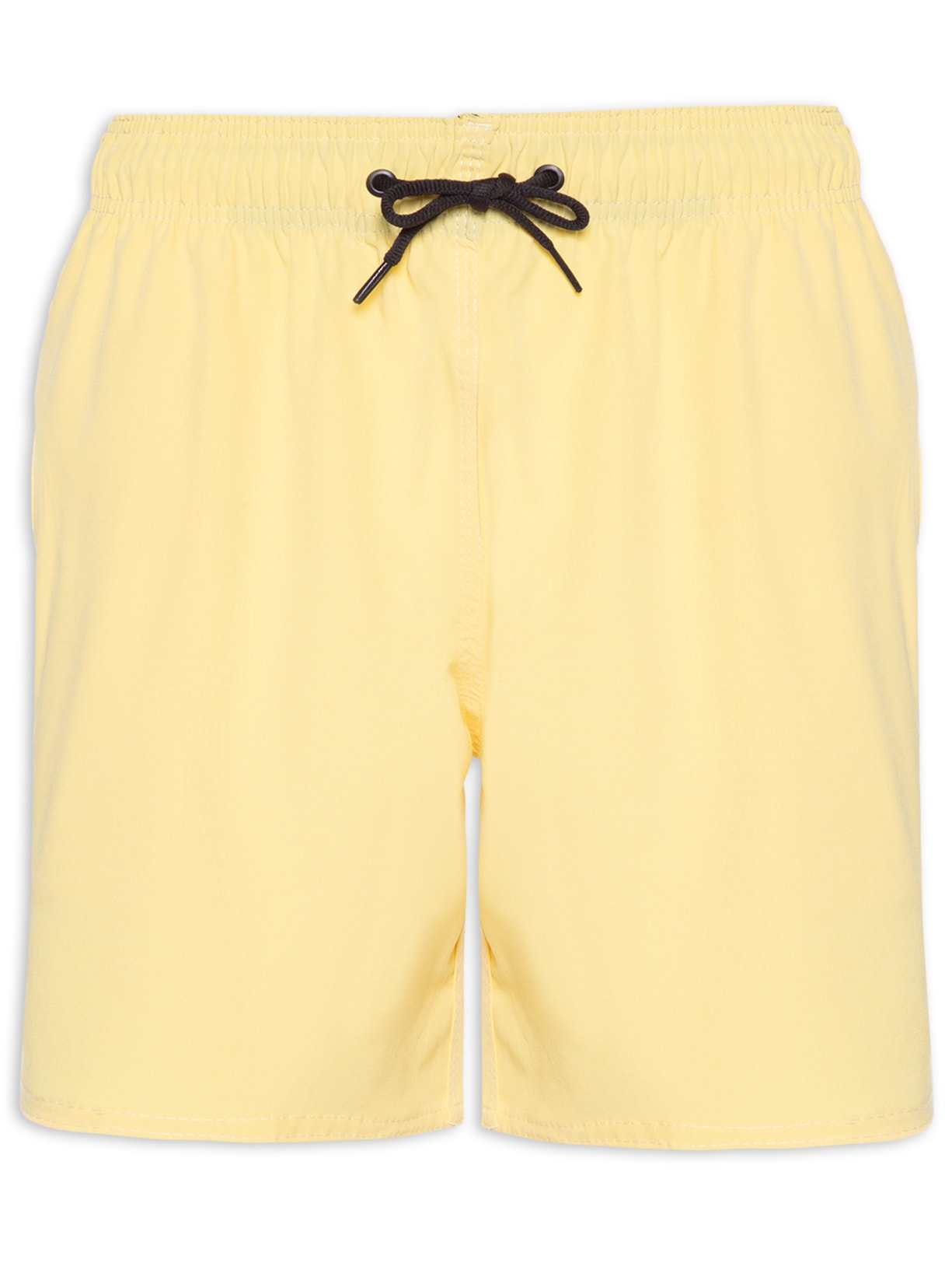 Short Masculino Beachwear Liso Básico - Amarelo