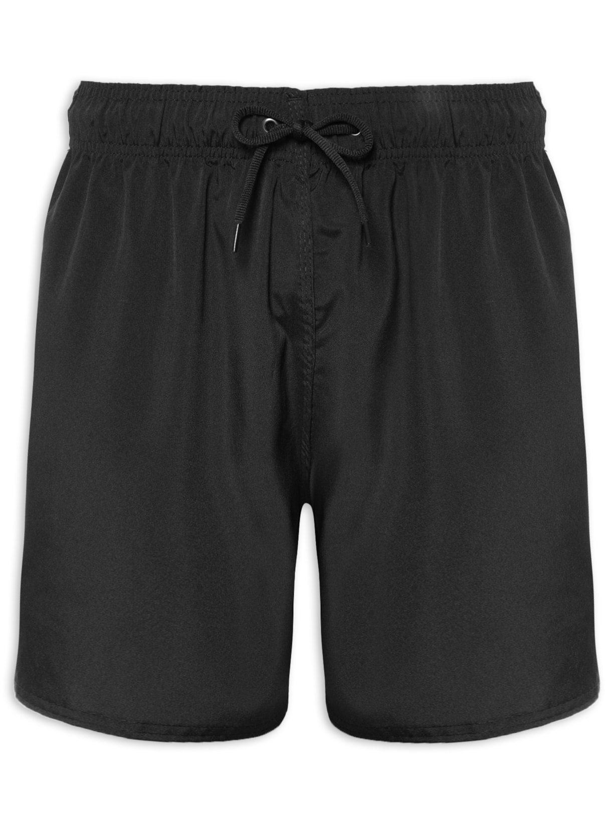 Short Masculino Beachwear Liso Básico - Preto