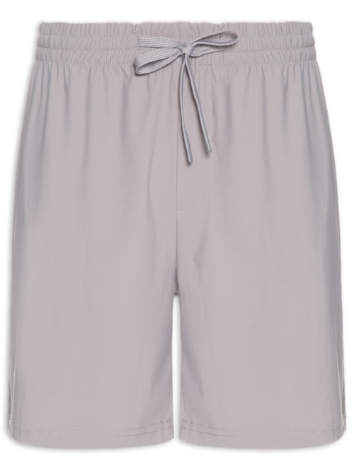 Short Masculino Beachwear Liso - Cinza