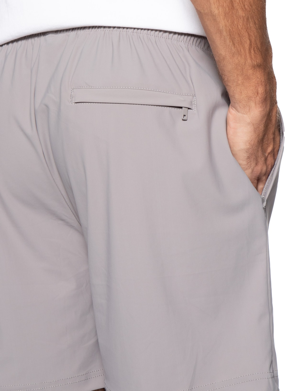 Short Masculino Beachwear Liso Cinza '2 Essential