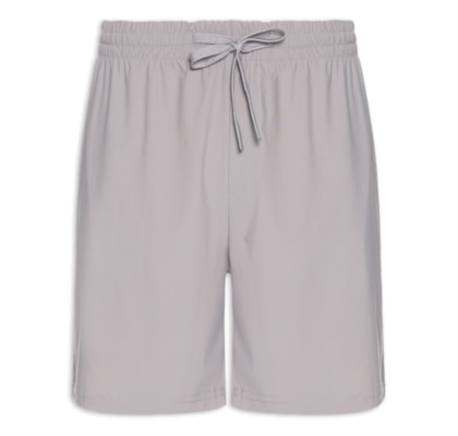 Short Masculino Beachwear Liso - Cinza