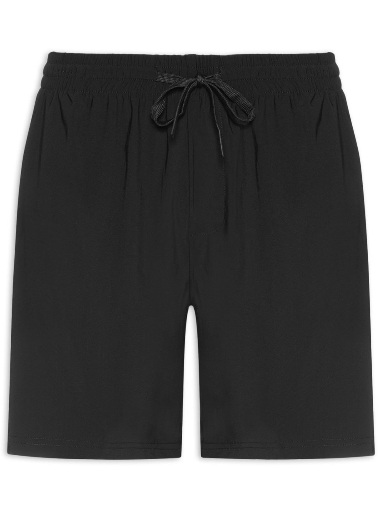 Short Masculino Beachwear Liso - Preto