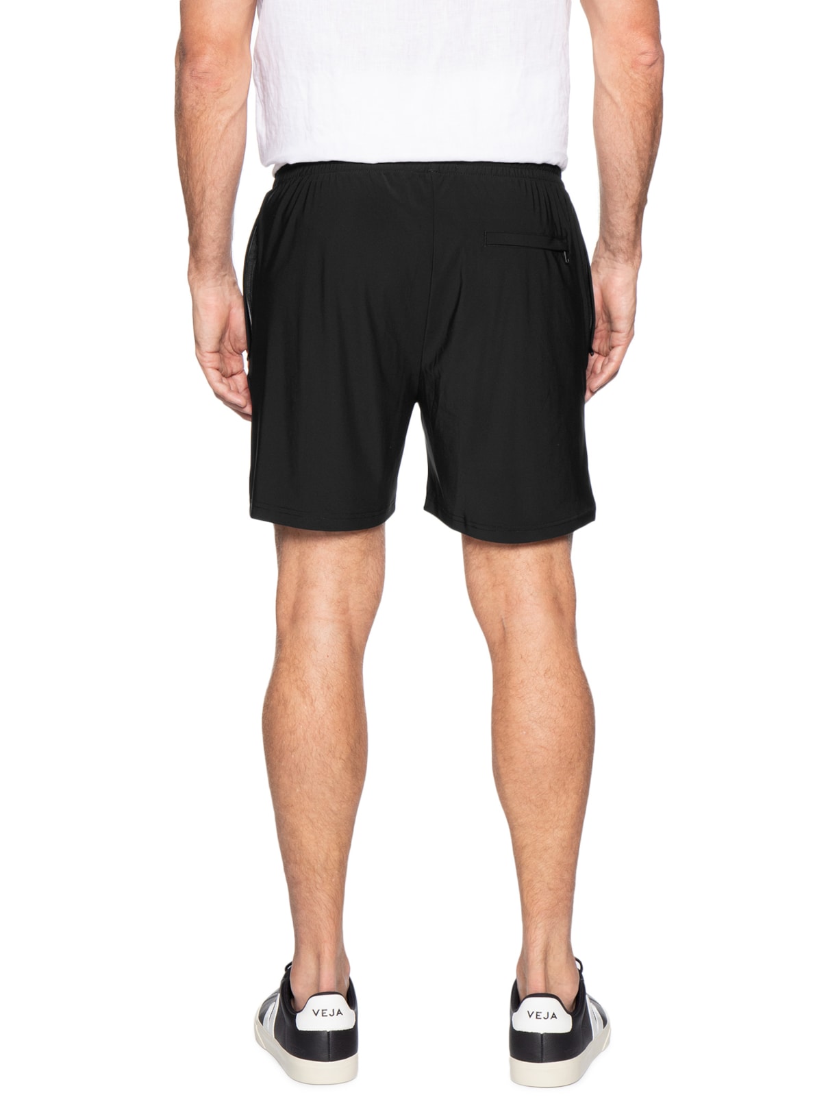 Short Masculino Beachwear Liso Preto '2 Essential