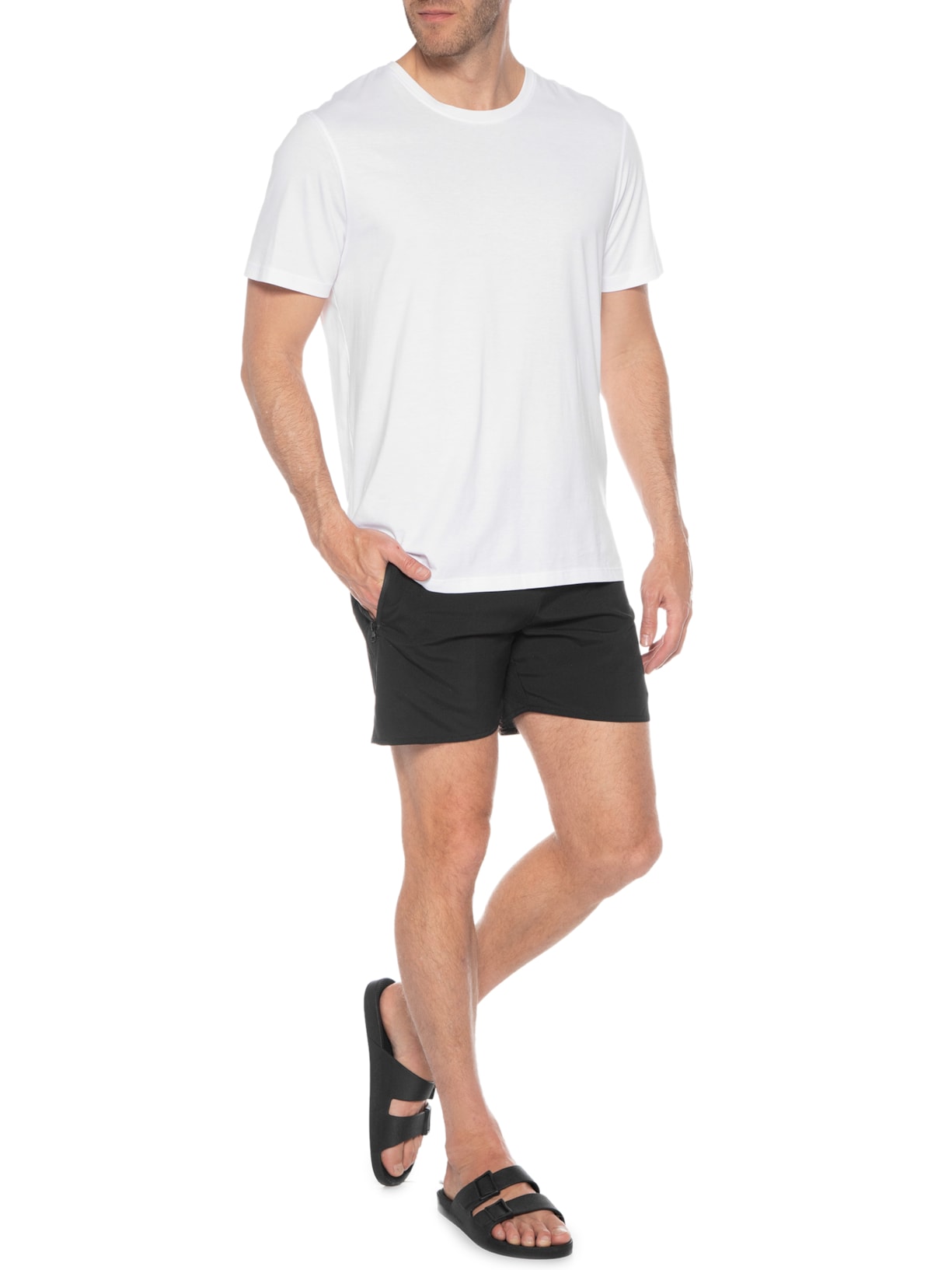Short Masculino Beachwear Liso Veraneio Preto Replay