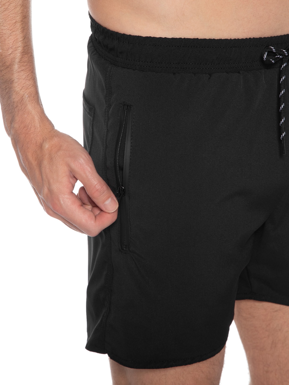 Short Masculino Beachwear Liso Veraneio Preto Replay