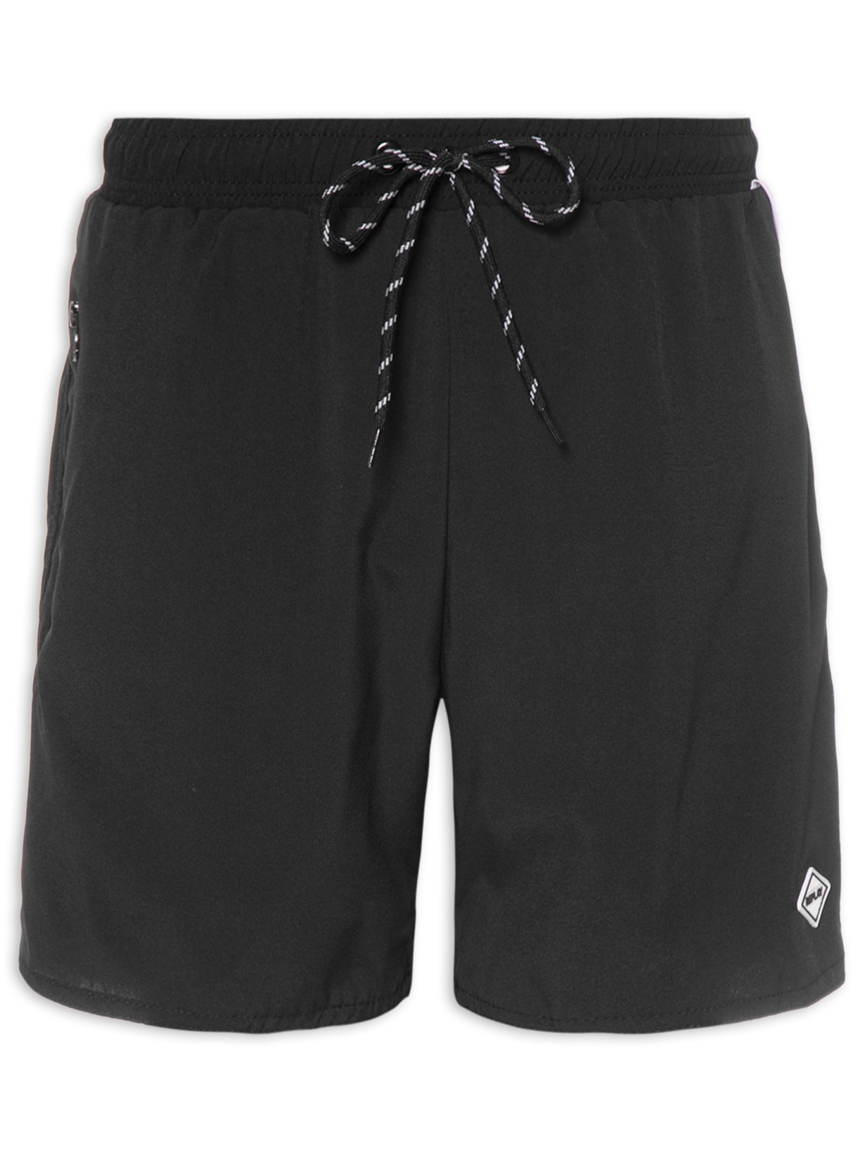 Short Masculino Beachwear Liso Veraneio Preto Replay