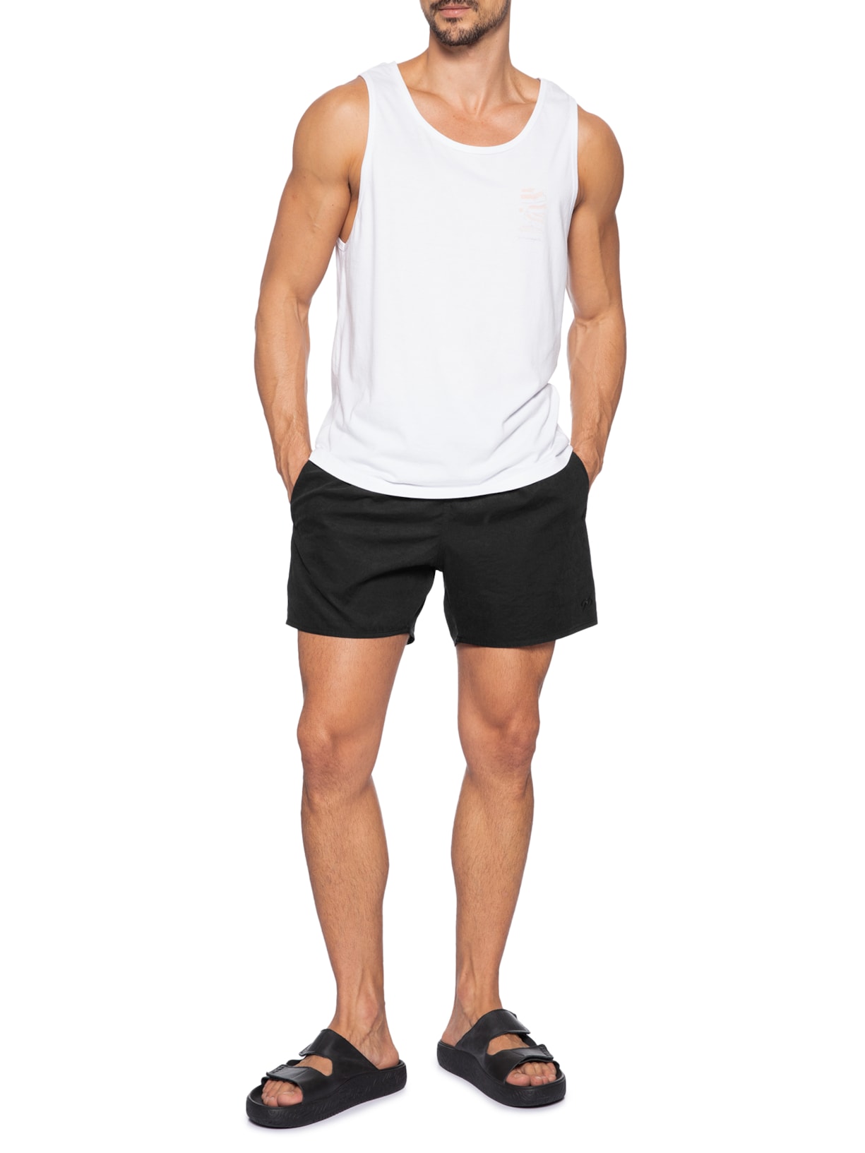 Short Masculino Beachwear Maré Blue Days Preto Blueman