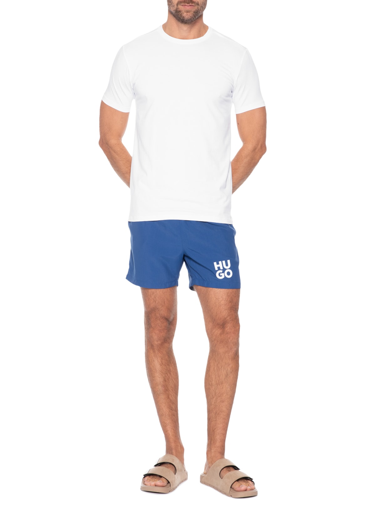 Short Masculino Beachwear Paolo Azul Hugo
