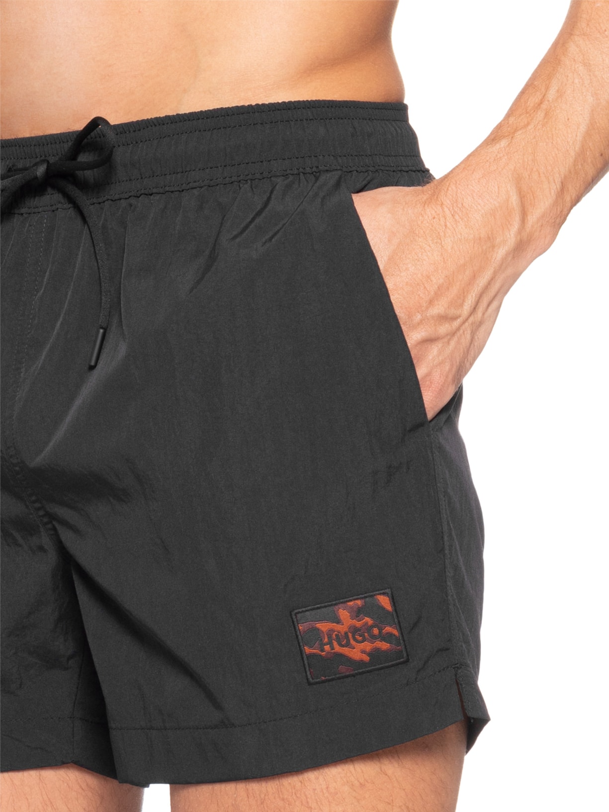 Short Masculino Beachwear Quick-Dry Recycled Dominica Preto Hugo