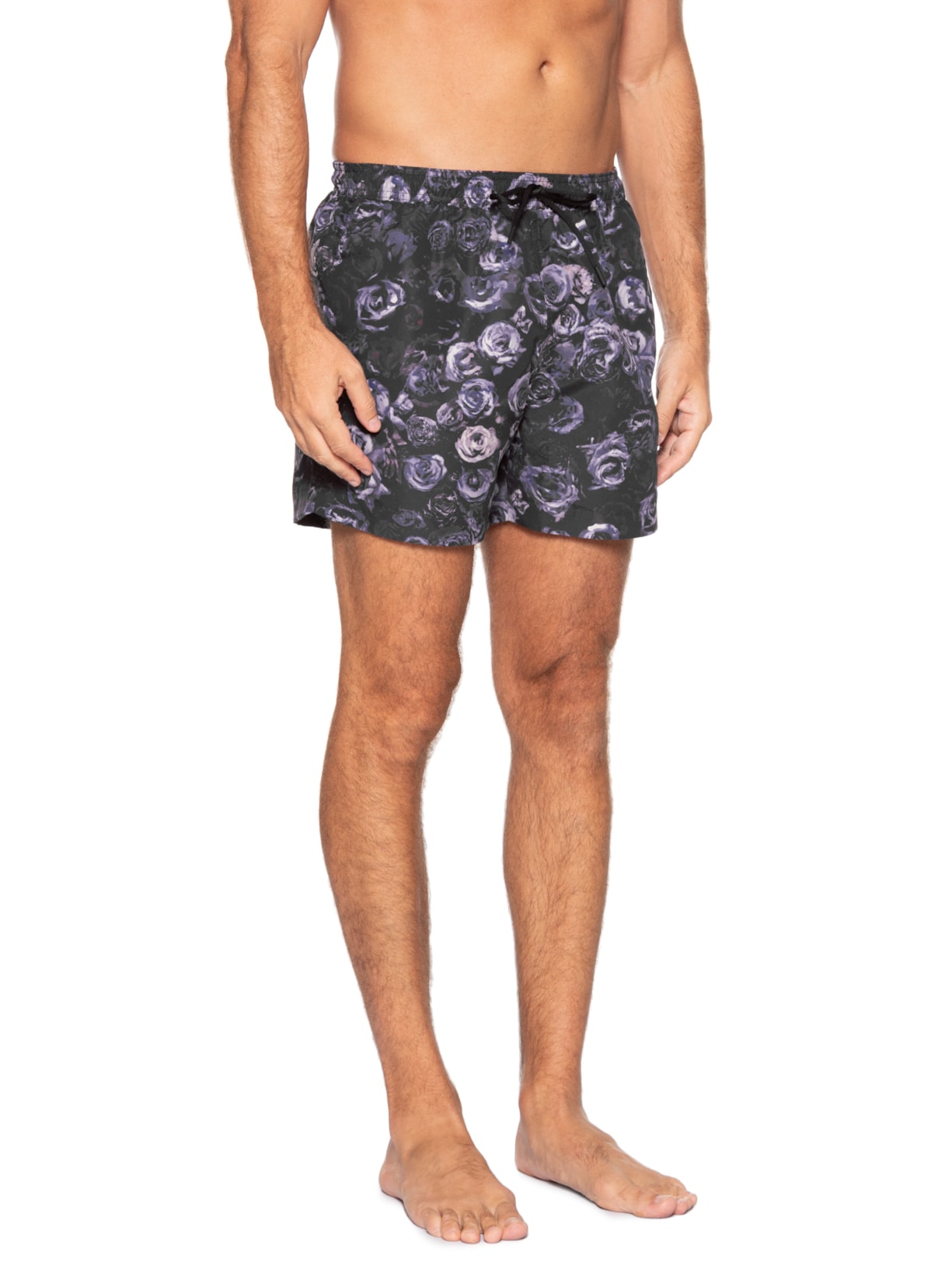 Short Masculino Beachwear Roze Preto Hugo