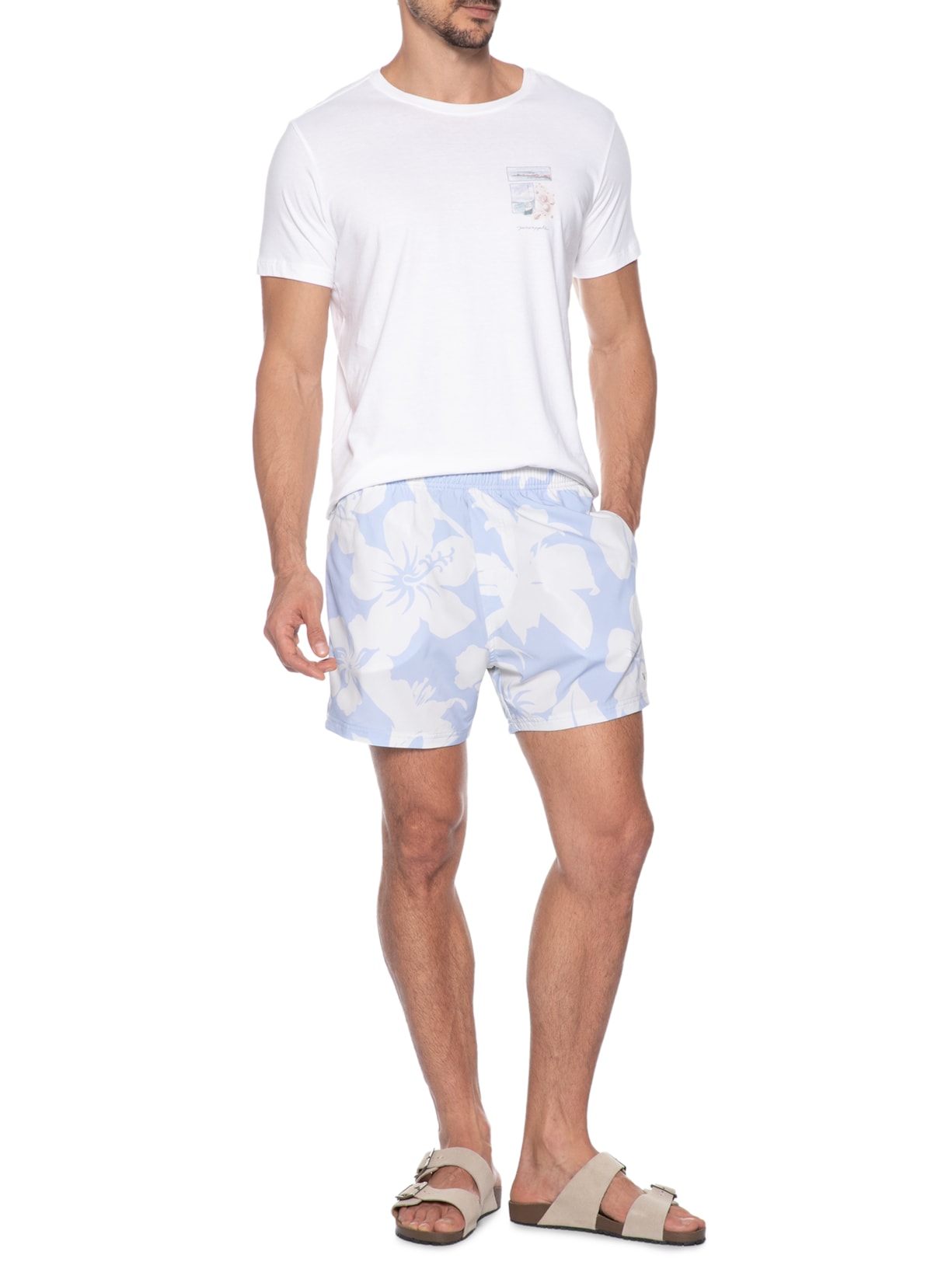 Short Masculino Beachwear Shade Hibisco Azul Osklen