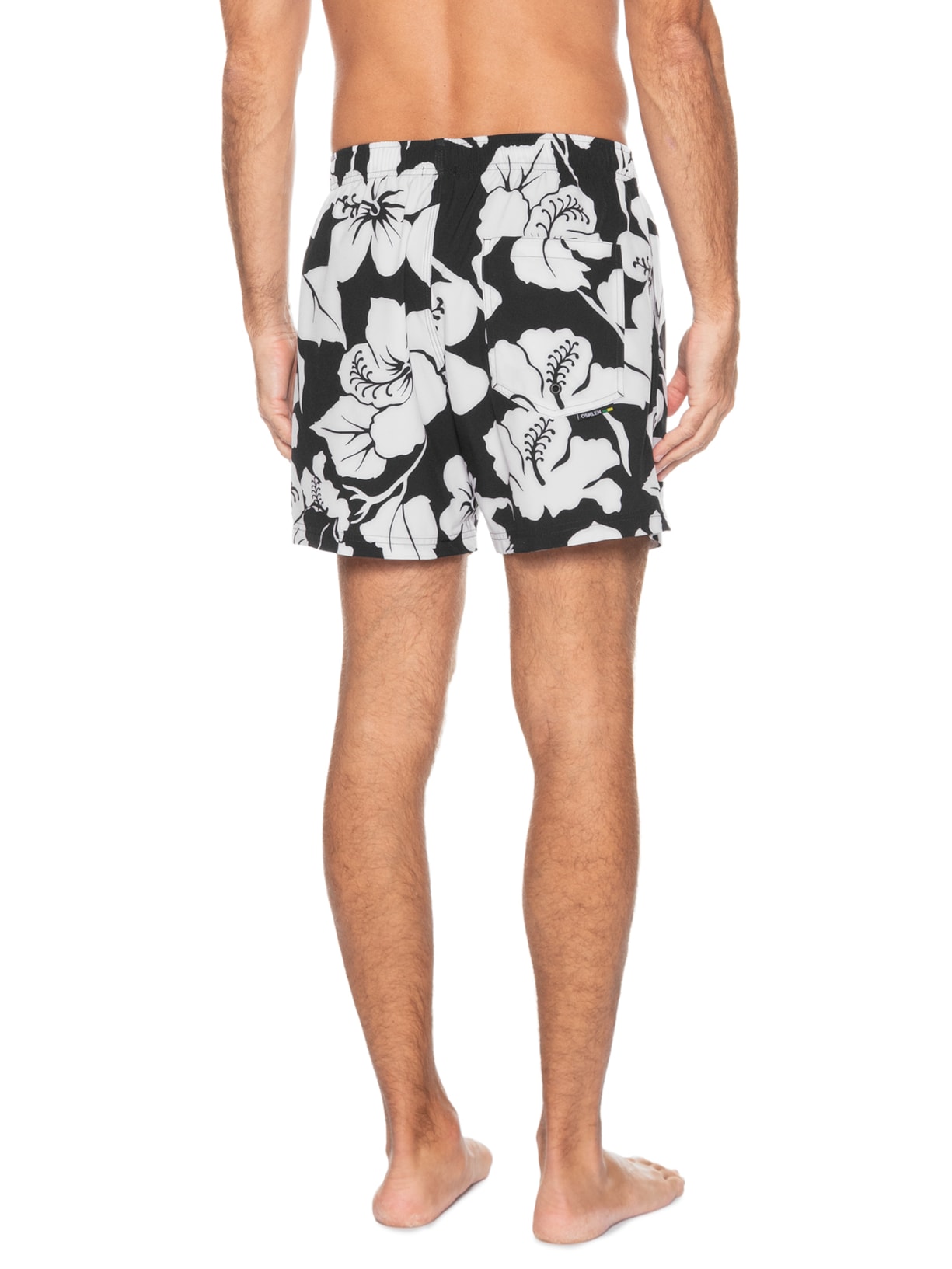 Short Masculino Beachwear Shade Hibisco – Preto Osklen
