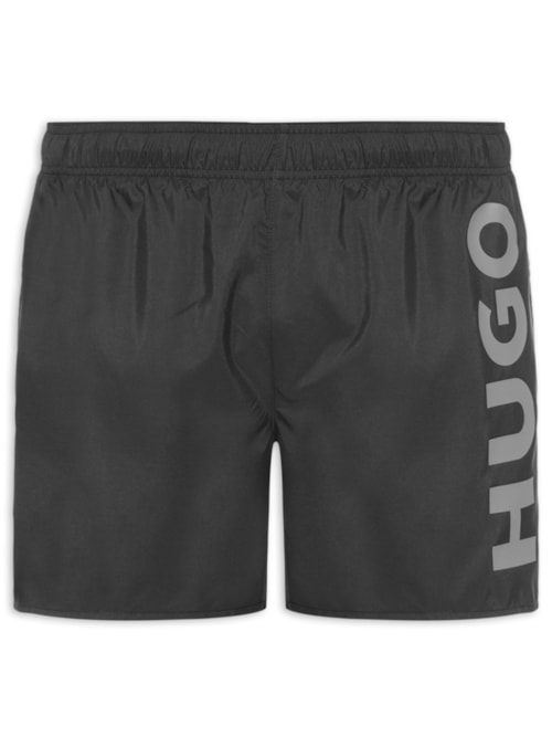 Short Masculino Beachwear Vertical Logo Abas - Preto