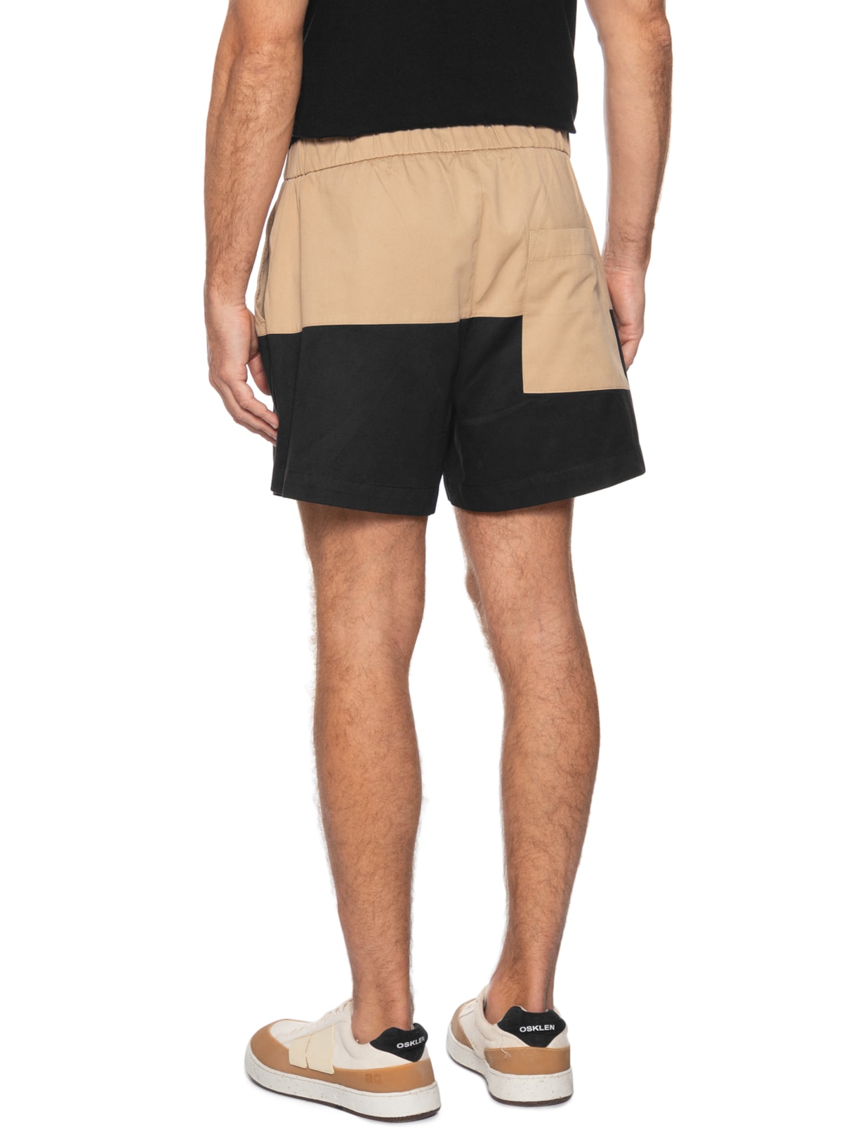 Short Masculino Bicolor Cotton Preto Osklen