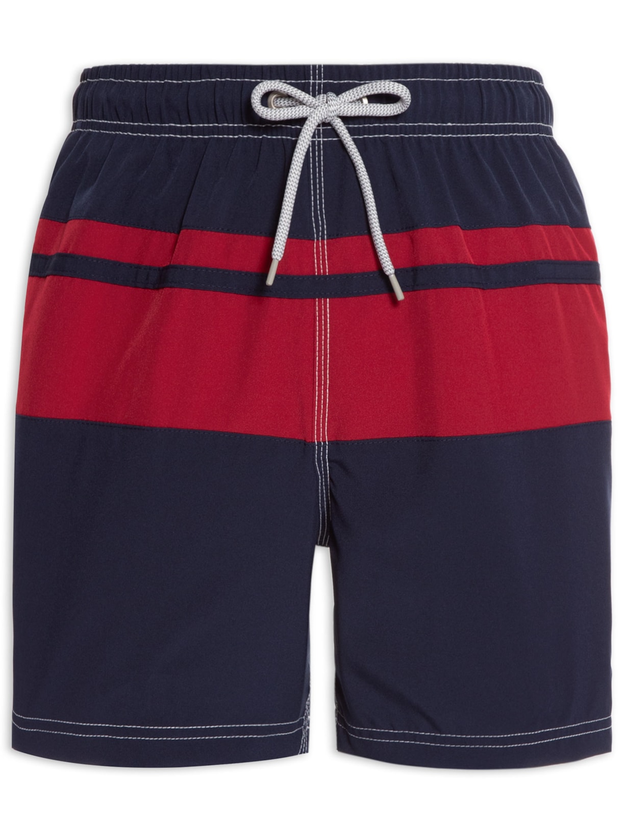 Short Masculino Bicolor Liso - Azul