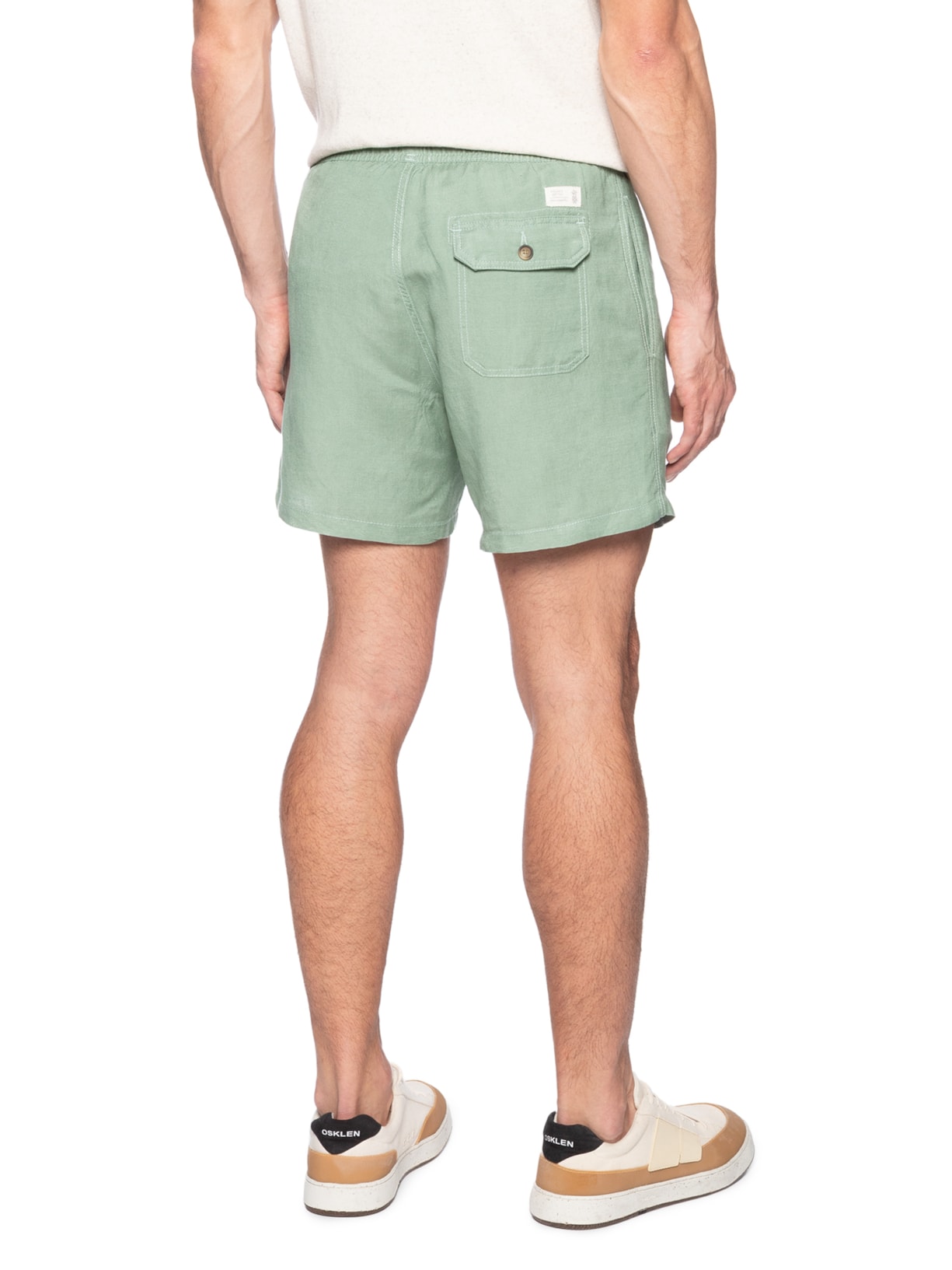 Short Masculino Blend Linen Verde Pineapple