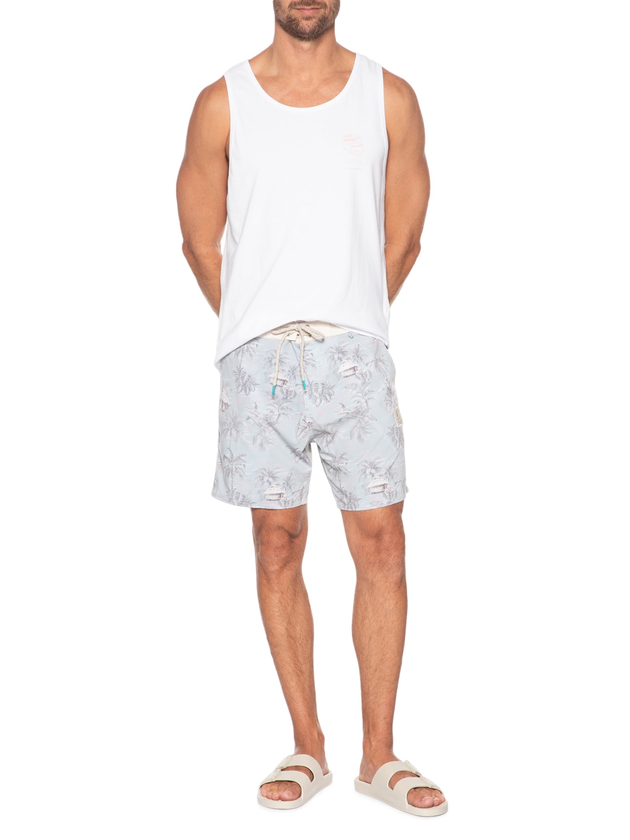 Short Masculino Board Caiçara Verde Pineapple