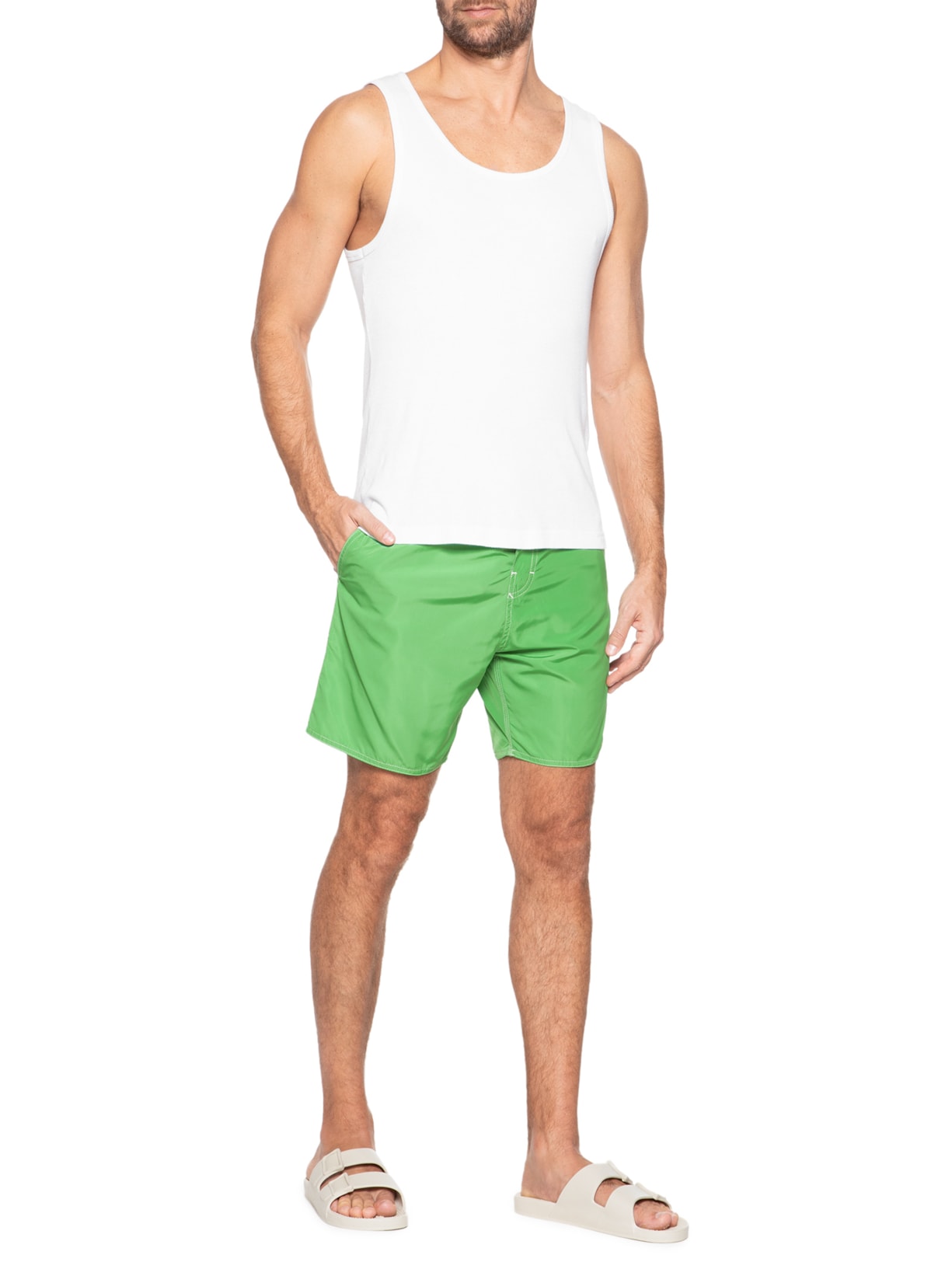 Short Masculino Board Deck Verde Pineapple