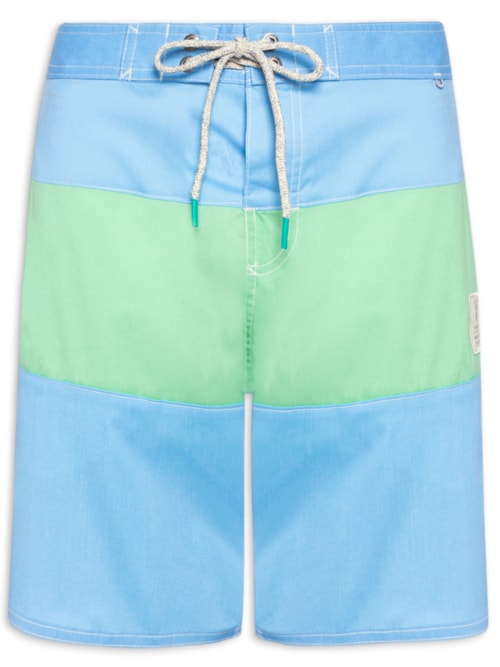 Short Masculino Board Faixa - Azul
