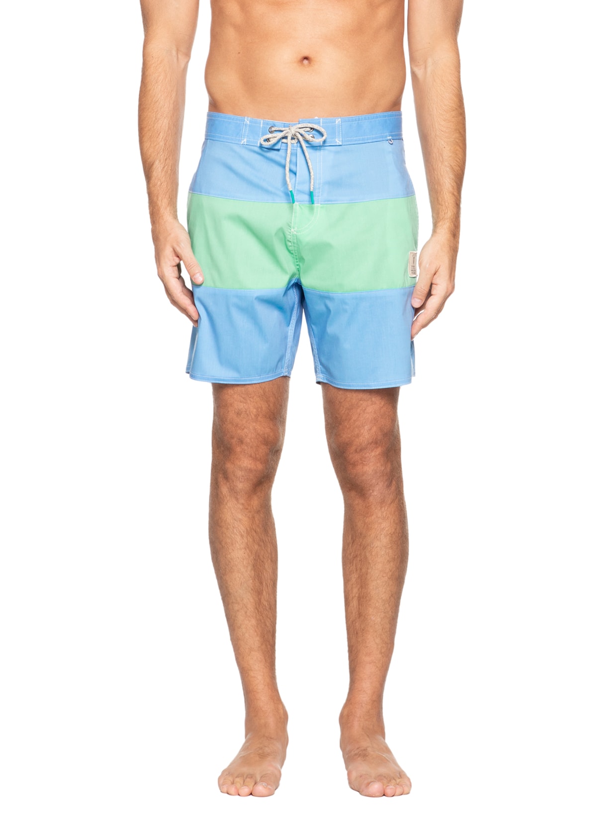 Short Masculino Board Faixa Azul Pineapple