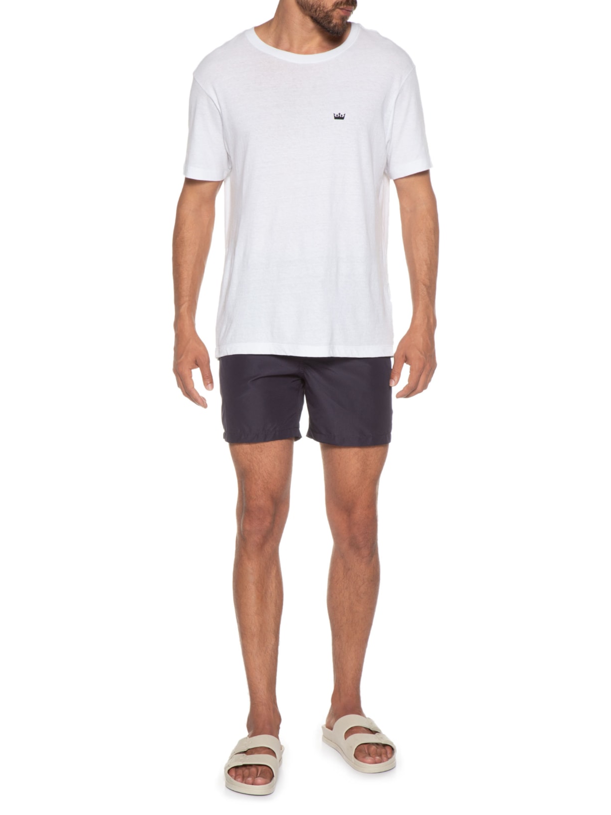 Short Masculino Board Liso Azul Barche