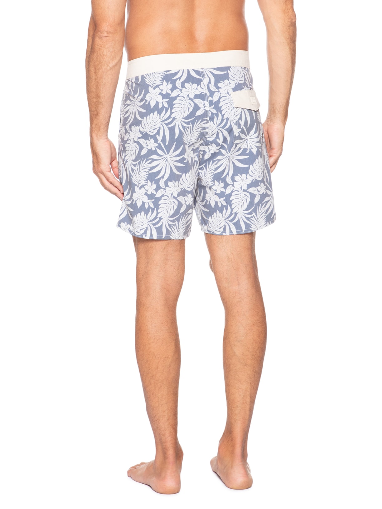 Short Masculino Board Tropical Beachwear Azul Pineapple