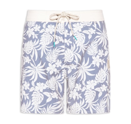 Short Masculino Board Tropical Beachwear - Azul