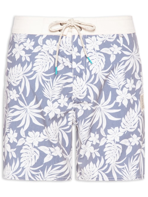 Short Masculino Board Tropical Beachwear - Azul