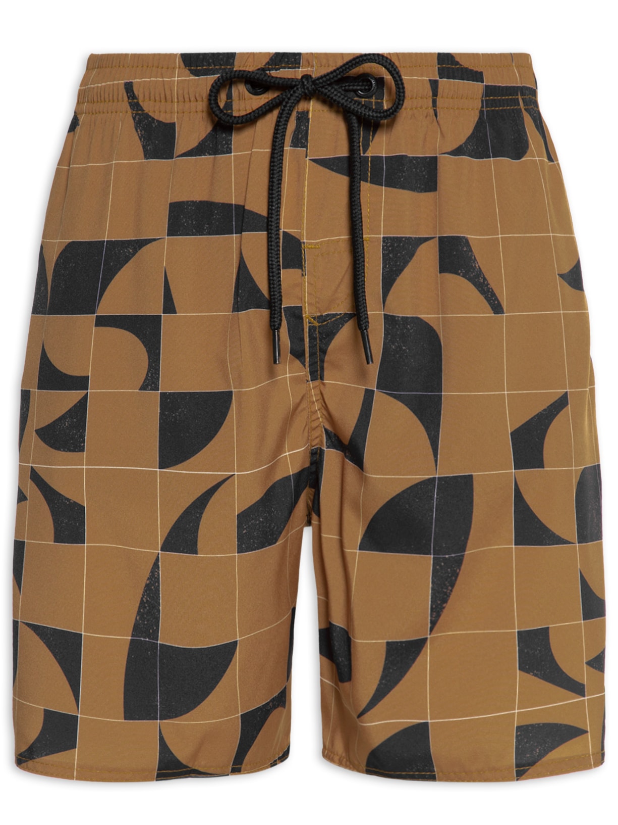Short Masculino Boardshort Grid - Marrom