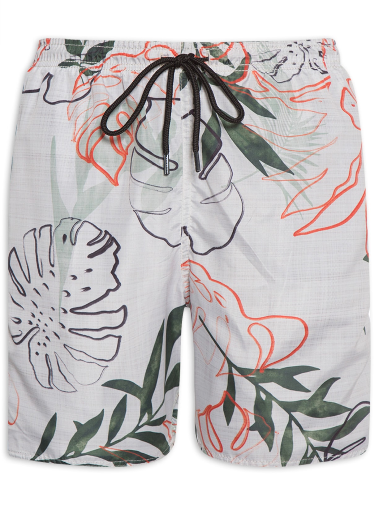 Short Masculino Boardshorts Double Face Leaf - Cinza