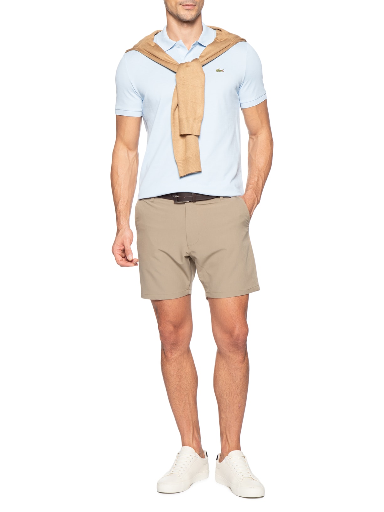 Short Masculino Bolso Faca Marrom '2 Essential