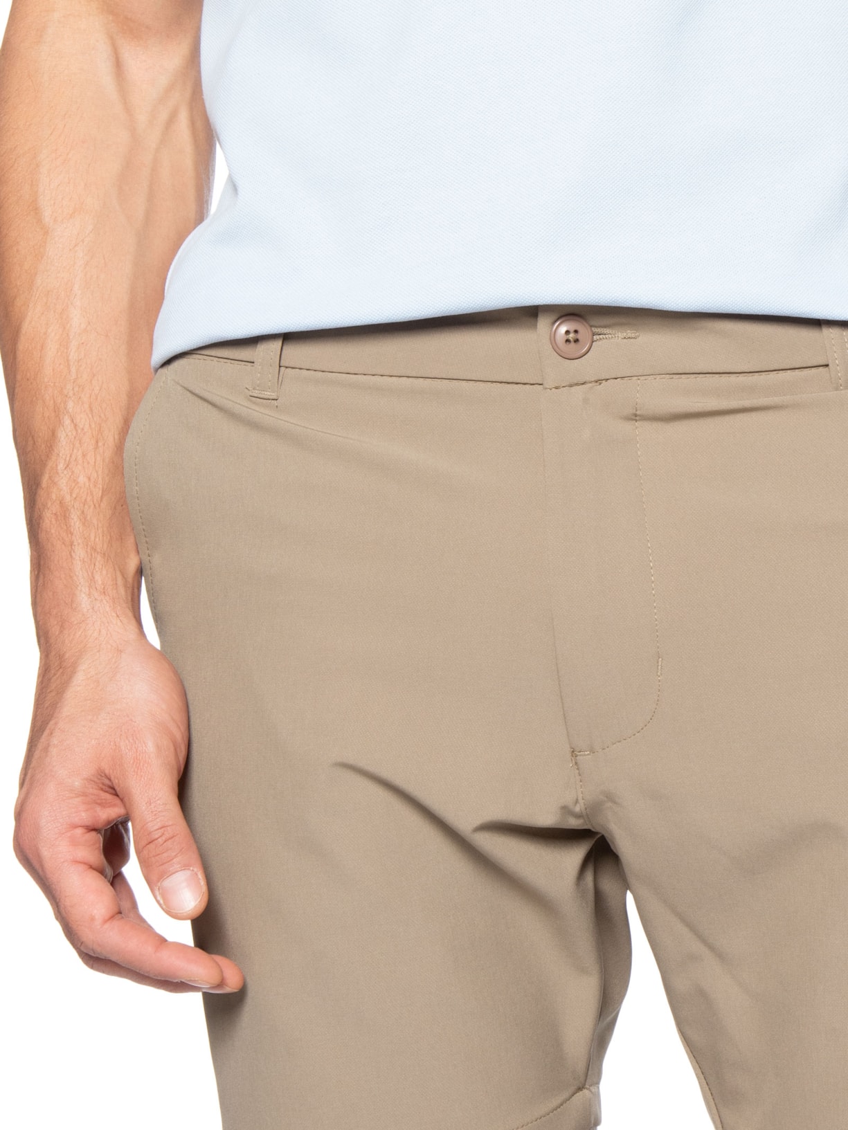 Short Masculino Bolso Faca Marrom '2 Essential