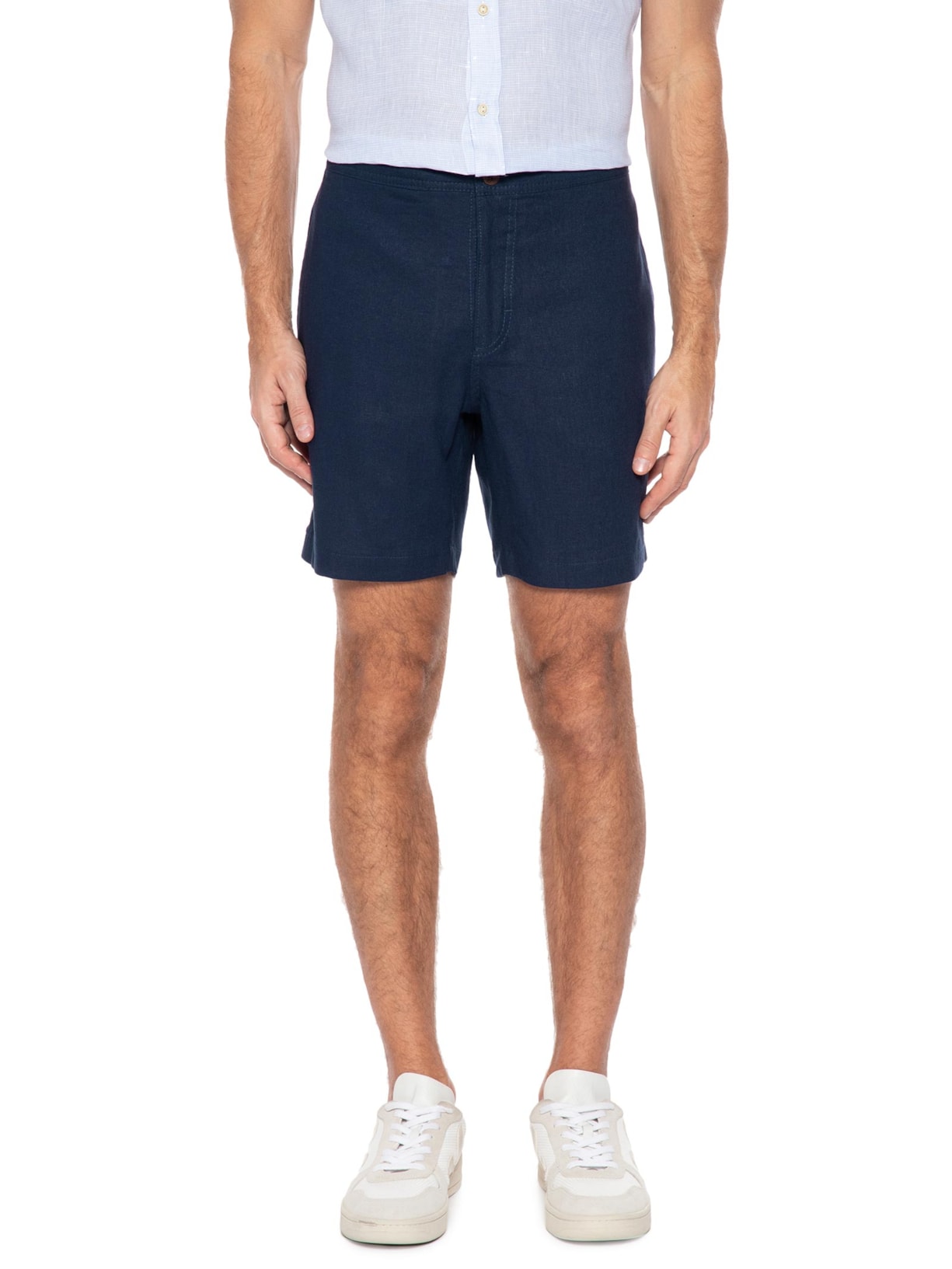 Short Masculino California 70 Linho Azul Jab