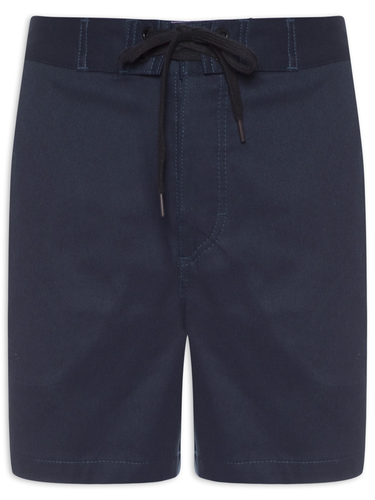 Short Masculino Califórnia 70 Sarja Stretch Com Amarração - Azul