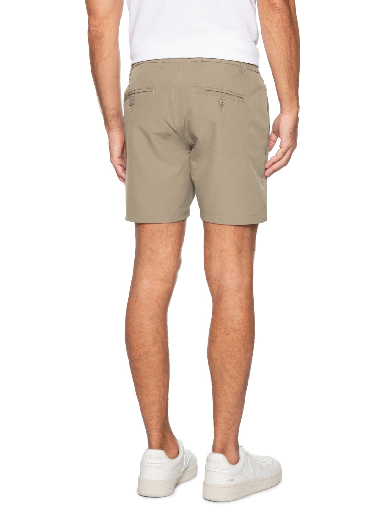 Short Masculino Casual com Cós Elástico Bege '2 Essential