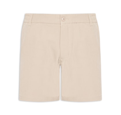 ?Short Masculino Casual com Cós Elástico - Bege