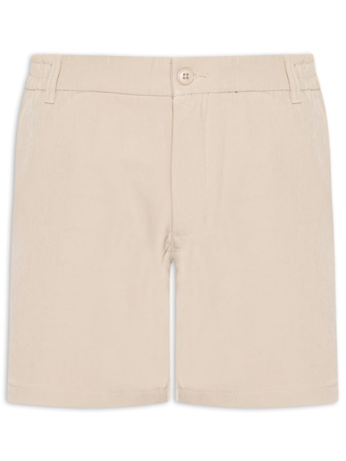 ?Short Masculino Casual com Cós Elástico - Bege