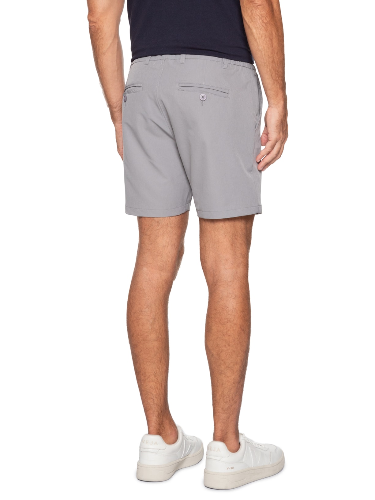 Short Masculino Casual com Cós Elástico Cinza '2 Essential