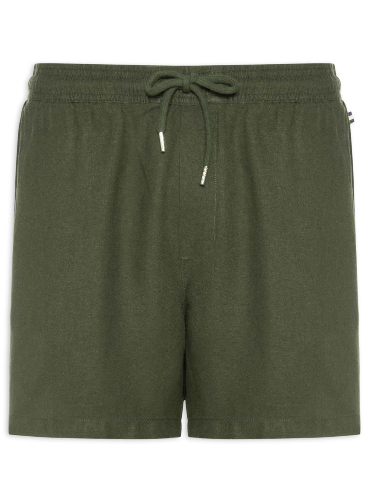 Short Masculino Casual Linho Plus Verde Reserva