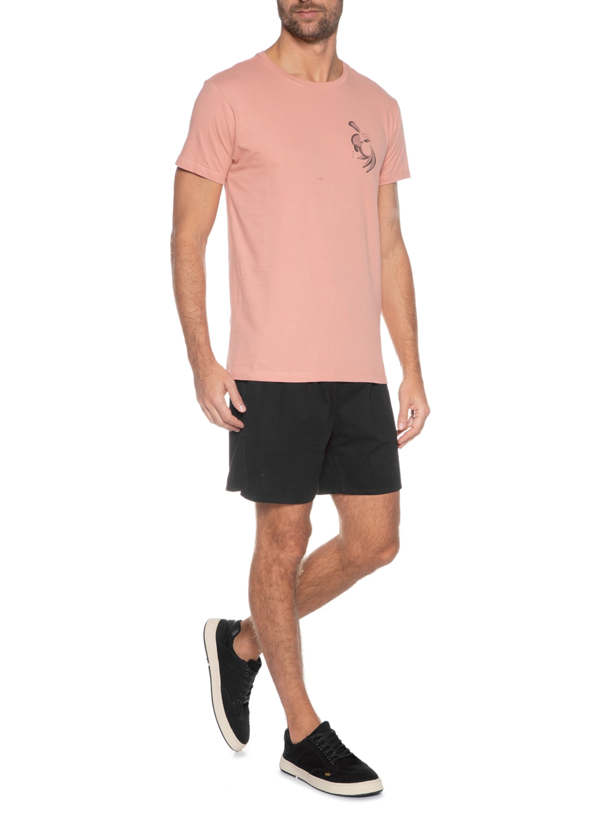 Short Masculino Casual Pier Preto Foxton