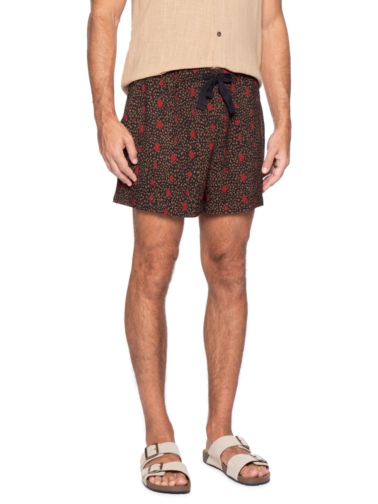Short Masculino Casual PJ Bug Dots Preto Osklen