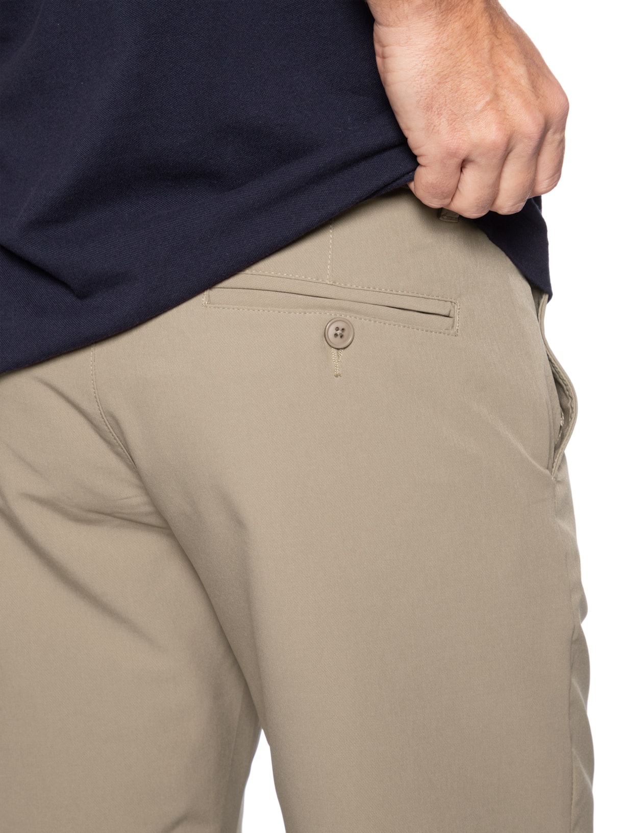 Short Masculino Casual Ponto Roma Bege '2 Essential