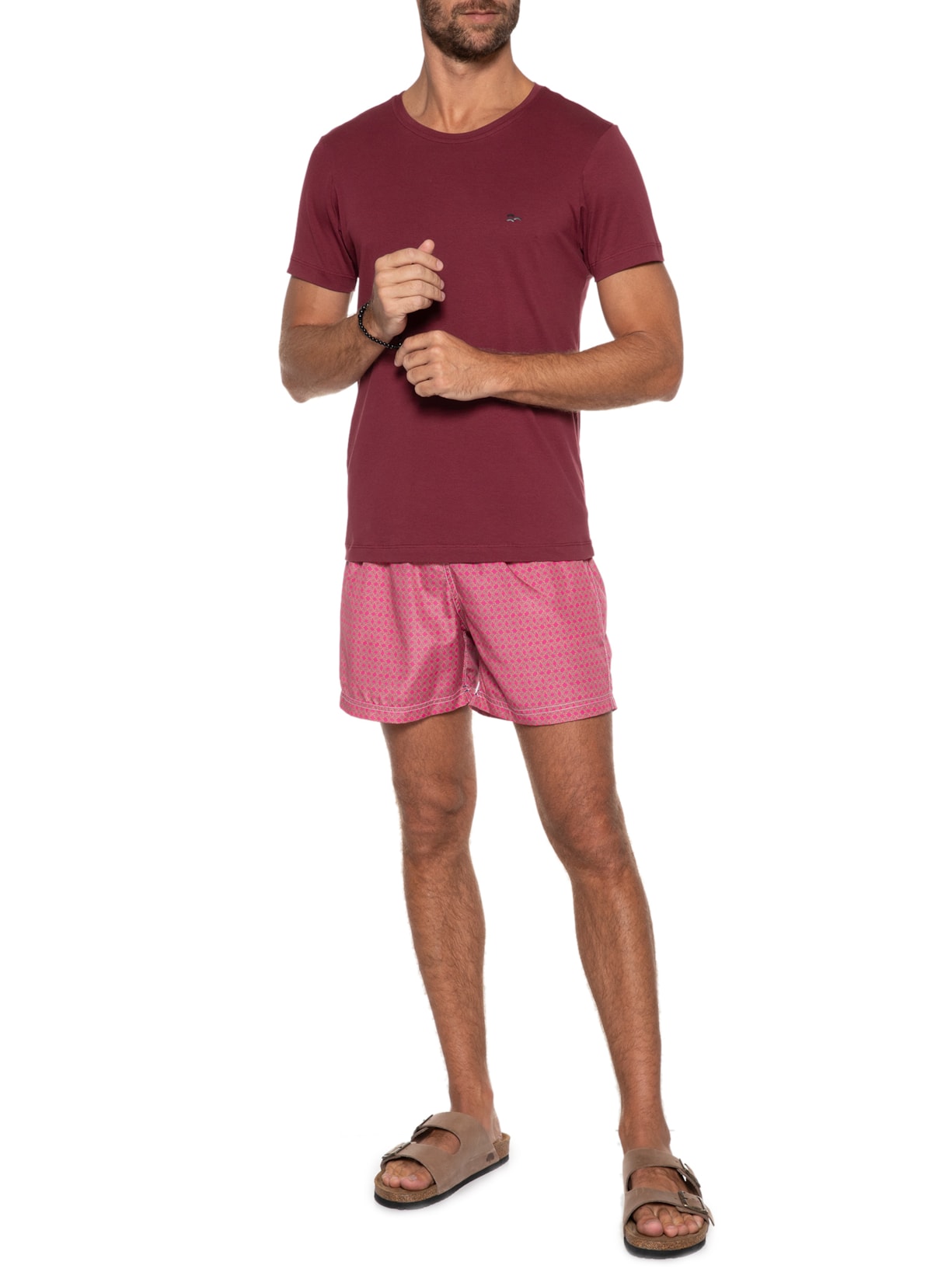 Short Masculino Cestaria Rosa Shortsco